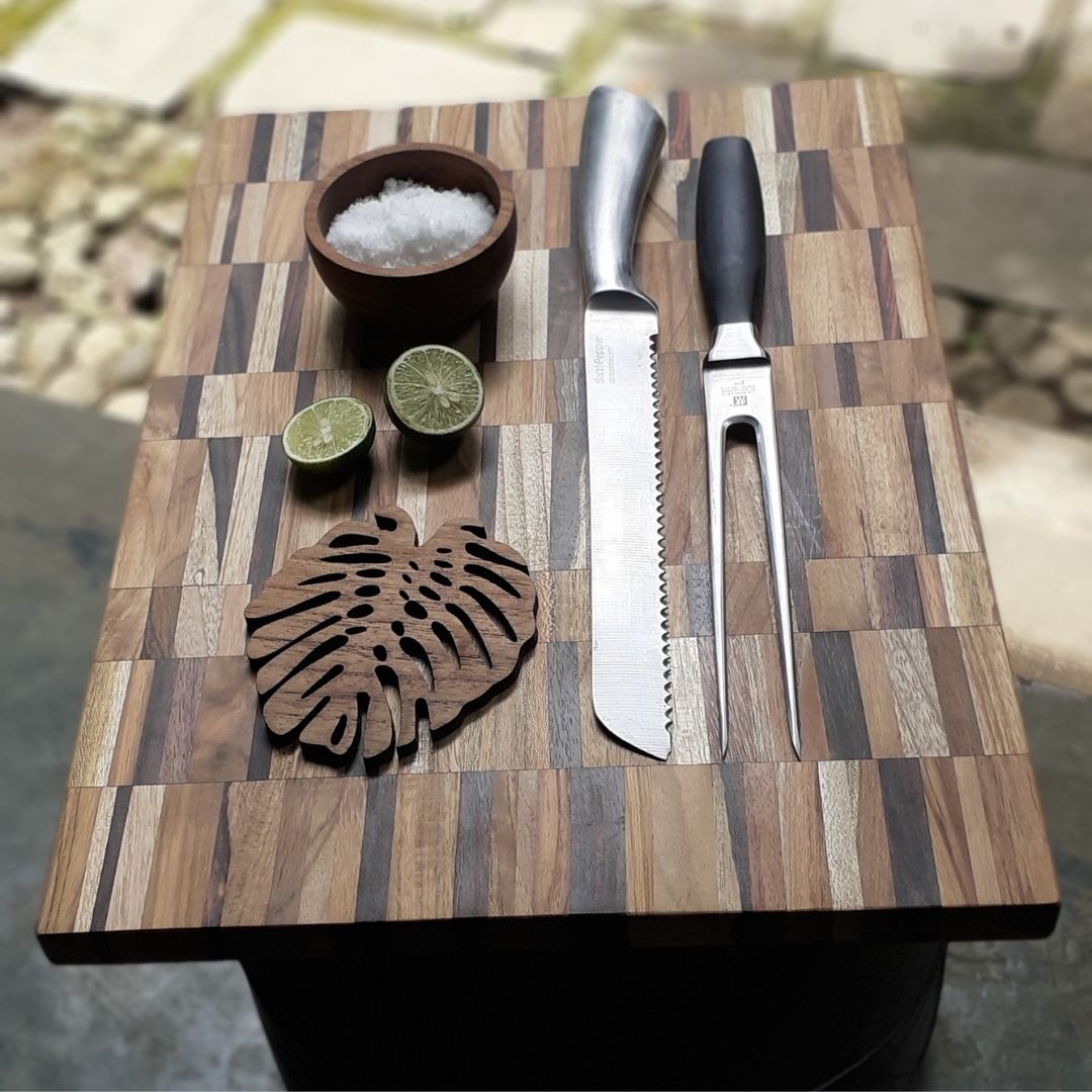 Upcycled End Grain Cutting Board - Pattern E (2 Sizes Available)