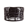 Paguro Upcycle recycled rubber bracelet with geometric cutout design in black