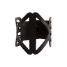 Paguro Upcycle black geometric cuff recycled rubber bracelet with wide cutout design and matte finish