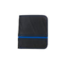 Paguro Upcycle upcycled inner tube wallet in black with blue trim and stitching