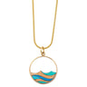 Ocean Recycled Wood Gold Necklace
