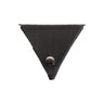 Paguro Upcycle black recycled rubber coin pouch with triangular shape and snap button closure