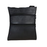 Paguro Upcycle black recycled rubber vegan handbag with dual zipper compartments and textured design