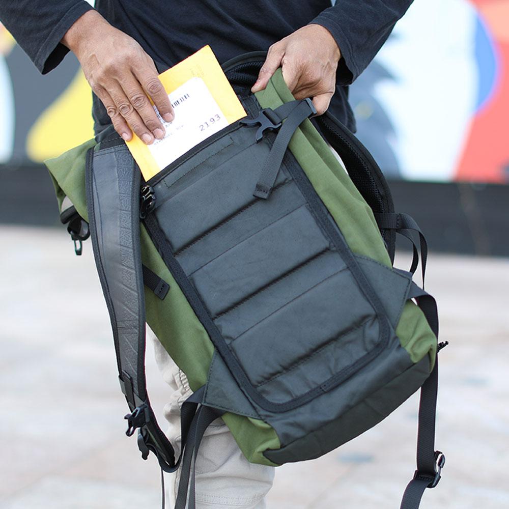 Soldier Waterproof Vegan Backpack with Laptop Compartment by Paguro Upcycle