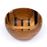 Paguro Upcycle upcycled wooden mini bowl with natural wood grain and black striped design