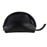 Paguro Upcycle black vegan travel pouch made from upcycled materials with zipper closure